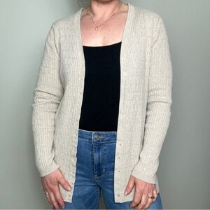 Cleo Cable Knit Cardigan Oatmeal/cream Colour Sz M